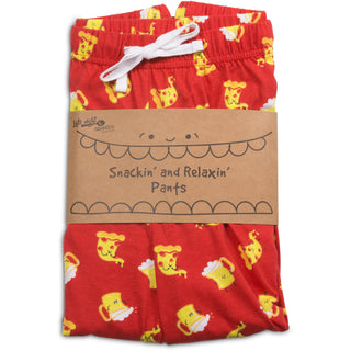 Beer and Pizza XS Red Unisex Lounge Pants