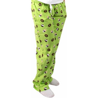 Donuts and Coffee XL Green Unisex Lounge Pants
