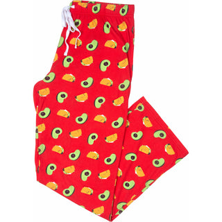 Taco and Avocado XS Red Unisex Lounge Pants