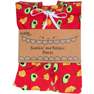 Taco and Avocado L Red Unisex Lounge Pants