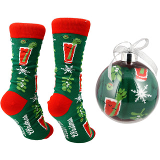 Bloody Mary Christmas 4" Ornament with Unisex Holiday Socks