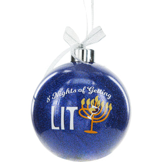 8 Nights 4" Ornament with Unisex Holiday Socks