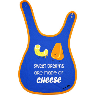 Mac n' Cheese Blue Reversible Bib (6M - 3 Years)