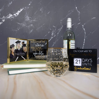 Cheers to the Grad 16 oz Geometric Glass