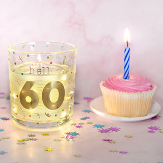 Hello 60 3.5 oz Candle with LED Accents