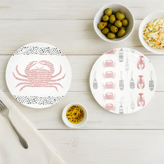 Coastal 8" Melamine Appetizer Plates (Set of 2)