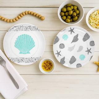 Beach 8" Melamine Appetizer Plates (Set of 2)
