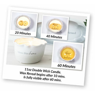 Bless This Home 11 oz - 100% Soy Wax Reveal Candle Scent: Tranquility