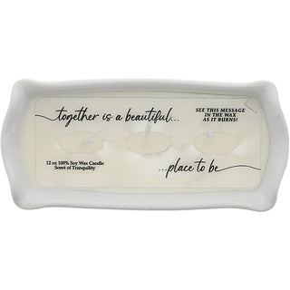 Together 12 oz - 100% Soy Wax Reveal Triple Wick Candle Scent: Tranquility