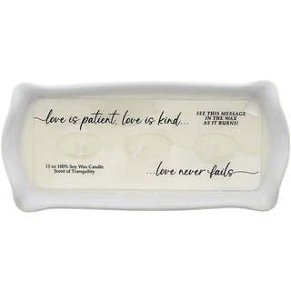 Love 12 oz - 100% Soy Wax Reveal Triple Wick Candle Scent: Tranquility