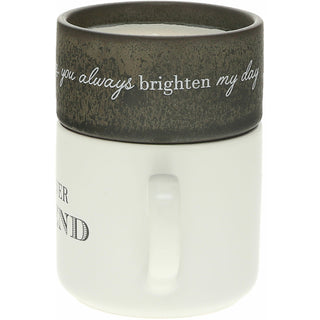 Friend Stacking Mug and Candle Set 100% Soy Wax Scent: Tranquility
