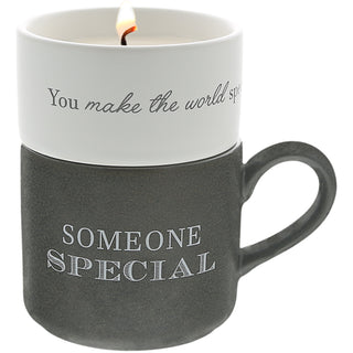 Someone Special Stacking Mug and Candle Set 100% Soy Wax Scent: Tranquility