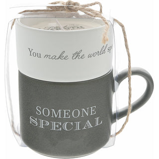 Someone Special Stacking Mug and Candle Set 100% Soy Wax Scent: Tranquility