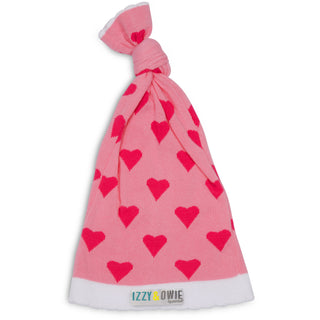 Pink Heart One Size Fits All Baby Hat