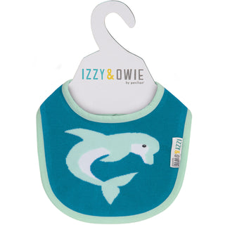 Blue Dolphin Baby Bib