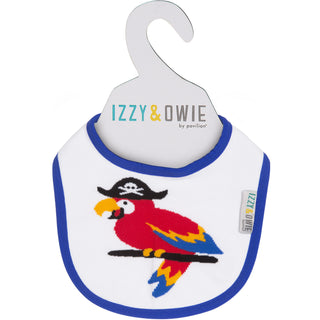 Blue Pirate Parrot Baby Bib