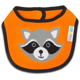 Orange Raccoon Baby Bib