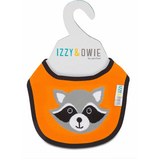 Orange Raccoon Baby Bib