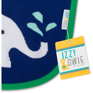 Blue & Green Elephant Baby Bib