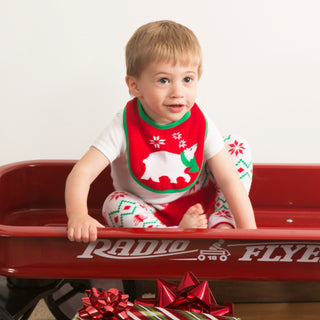 Christmas Polar Bear Baby Bib