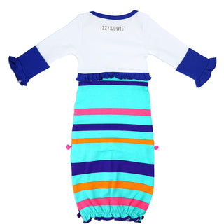 Party Llama 0-3 Months Gown with Mitten Cuffs