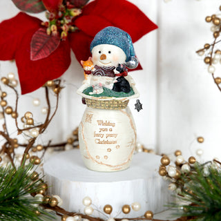 Furry Purry 5" Snowman Holding Kittens