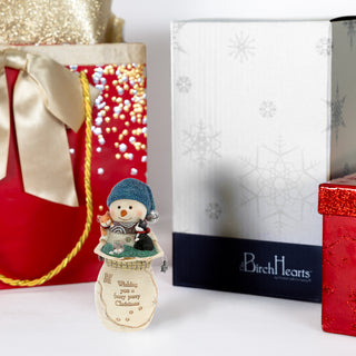 Furry Purry 5" Snowman Holding Kittens