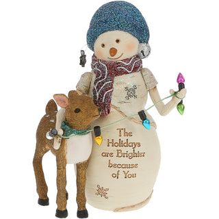 Holidays Brighter 5" Snowman with Deer