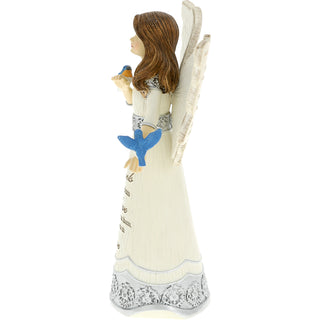 From Above 5.5" Angel Figurine with Bluebirds