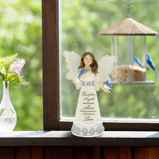 From Above 5.5" Angel Figurine with Bluebirds