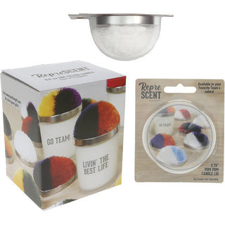 Best Life White - 5.5 oz - 100% Soy Wax Candle with Pom Pom Lid Scent: Tranquility