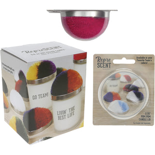 Best Life Hot Pink - 5.5 oz - 100% Soy Wax Candle with Pom Pom Lid Scent: Tranquility