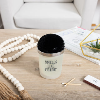 Victory Black - 5.5 oz - 100% Soy Wax Candle with Pom Pom Lid Scent: Tranquility