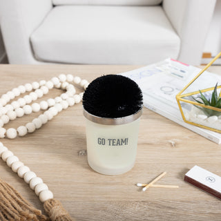 Go Team! Black - 5.5 oz - 100% Soy Wax Candle with Pom Pom Lid Scent: Tranquility