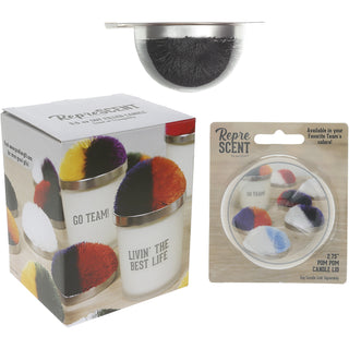 Blank Black - 5.5 oz - 100% Soy Wax Candle with Pom Pom Lid Scent: Tranquility