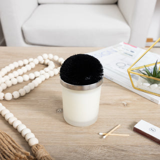 Blank Black - 5.5 oz - 100% Soy Wax Candle with Pom Pom Lid Scent: Tranquility