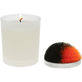 Blank Black & Orange - 5.5 oz - 100% Soy Wax Candle with Pom Pom Lid Scent: Tranquility