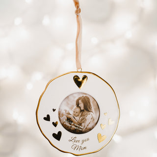 Mom 4" Photo Frame Ornament