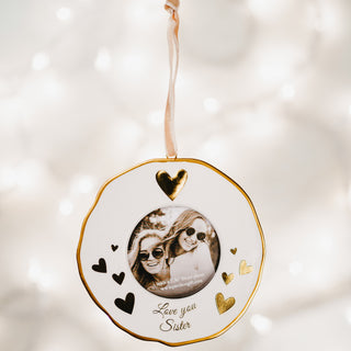 Sister 4" Photo Frame Ornament