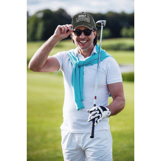 Golf Black Washed Cotton Twill Hat