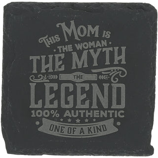 Mom 4" Slate Coaster