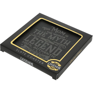 Mom 4" Slate Coaster
