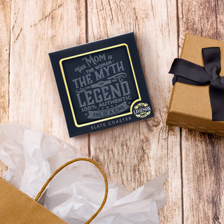 Mom 4" Slate Coaster