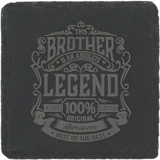 Brother 4" Slate Coaster