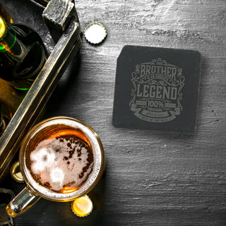 Brother 4" Slate Coaster
