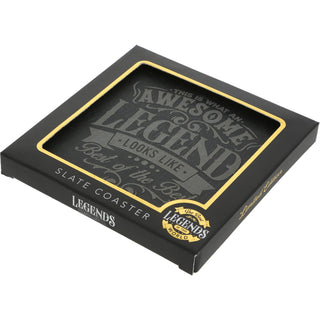 Awesome 4" Slate Coaster