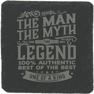 The Man 4" Slate Coaster