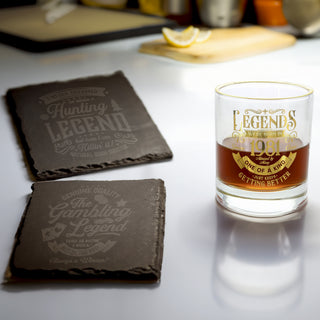 Gambling 4" Slate Coaster