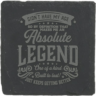 My Age 4" Slate Coaster