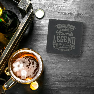 My Age 4" Slate Coaster